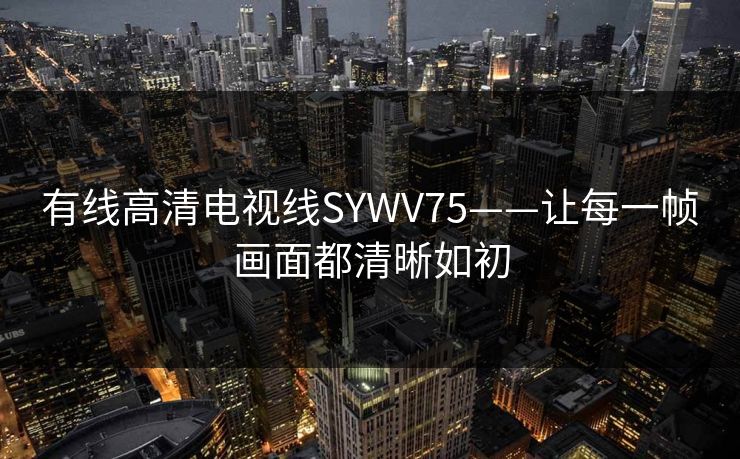 有线高清电视线SYWV75——让每一帧画面都清晰如初 有线高清电视线SYWV75——让每一帧画面都清晰如初
